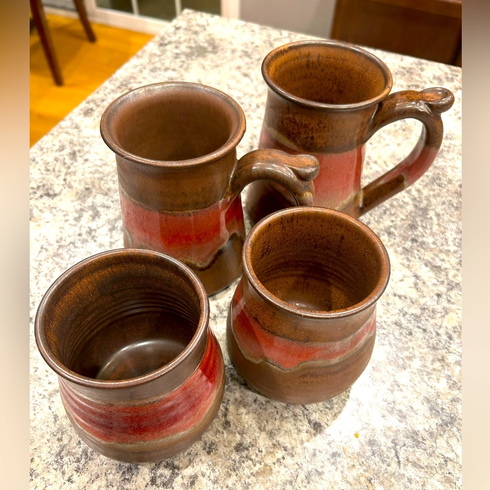 Mountain arts pottery coffee mugs and wine cups